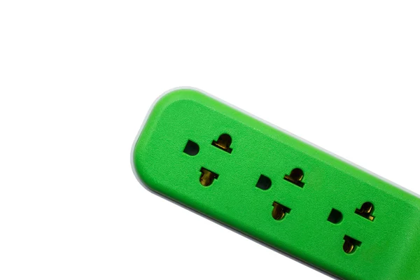 Green power outlet — Stock Photo, Image