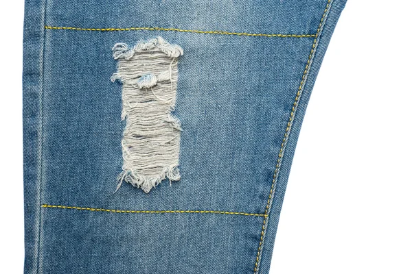 Ripped blue jeans — Stock Photo, Image