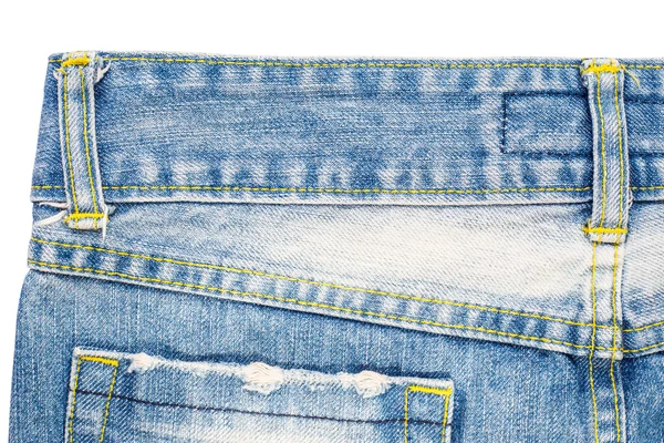 На зворотному боці синіх джинсів — стокове фото