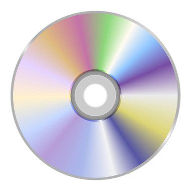 Beyaz arkaplanda boş CD veya DVD diski izole edildi. 3d illüstrasyon