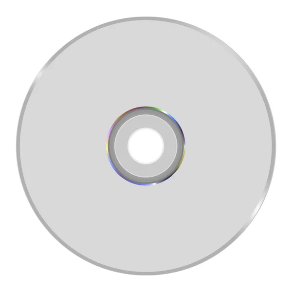 Disco Branco Dvd Isolado Fundo Branco Ilustração — Fotografia de Stock