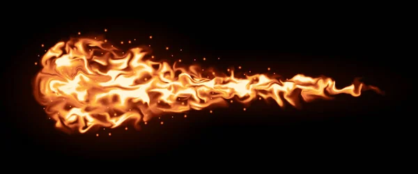 Иллюстрация метеорита или огненного шара — стоковое фото
