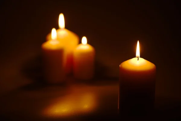 Candele al buio — Foto Stock