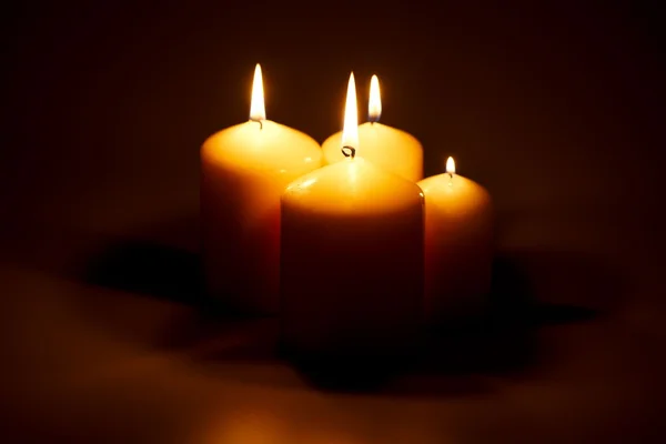 Candele al buio — Foto Stock