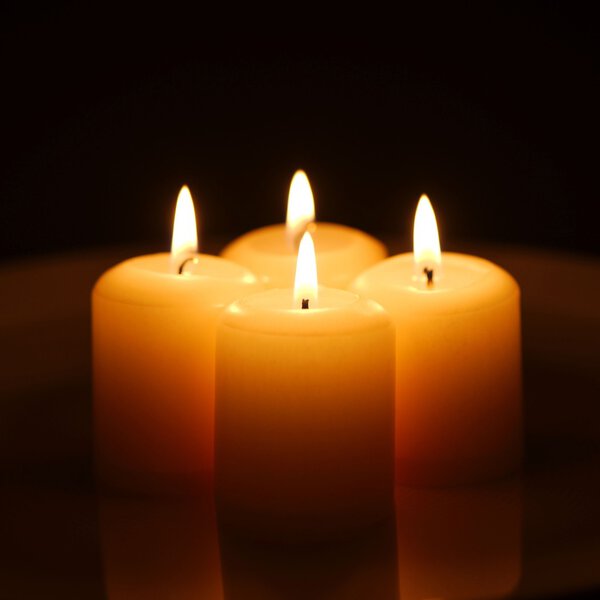 Candles with reflection