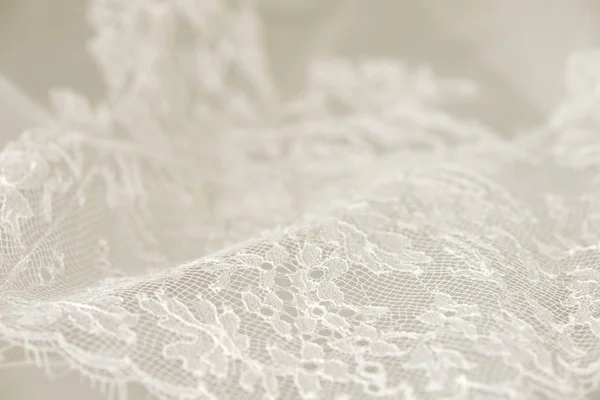 Белое свадебное кружево — стоковое фото