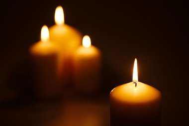 Candles in the dark clipart
