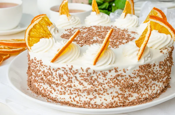 Tort z pomarańczy i czekolady — Zdjęcie stockowe