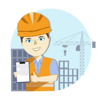 Foreman'la inşaat üzerindeki belgeler