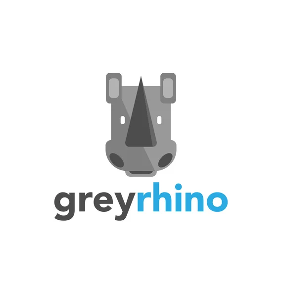 Логотип вектора носорога — стоковый вектор