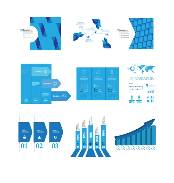 Vektor-Infografik großes Set — Stockvektor