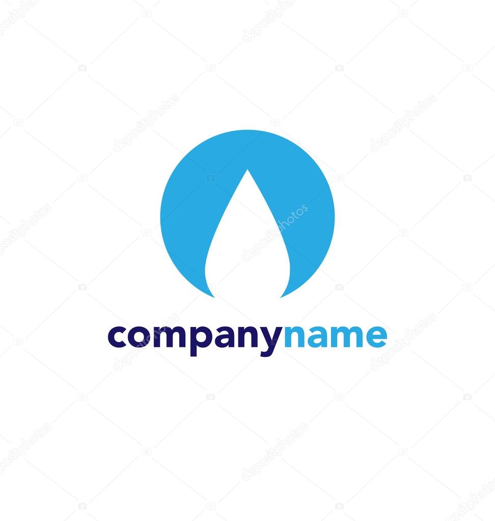 Water abstract logo sign Branding Identity Corporate logo design template Isolated on a white background