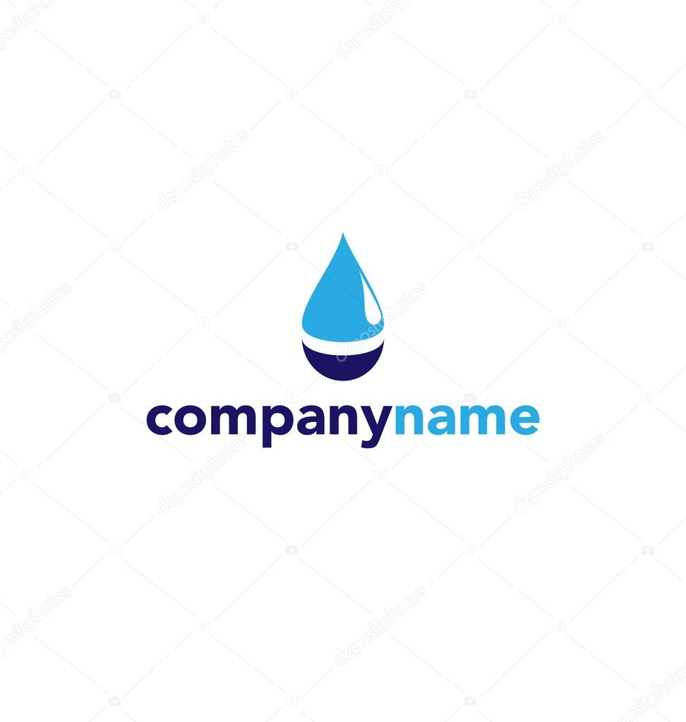 Water abstract logo sign Branding Identity Corporate logo design template Isolated on a white background