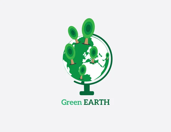 Eco Friendly, green earth concept, vector illustration — Stock Vector