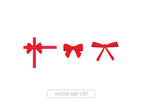 Set med röda rosetter vektor — Stock vektor