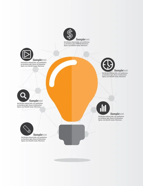 Idea concetto illustrazione infografica — Vettoriale Stock