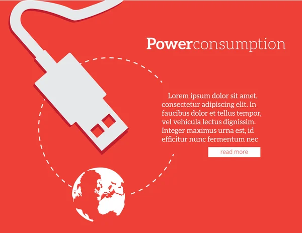 Ilustración del consumo de energía — Archivo Imágenes Vectoriales