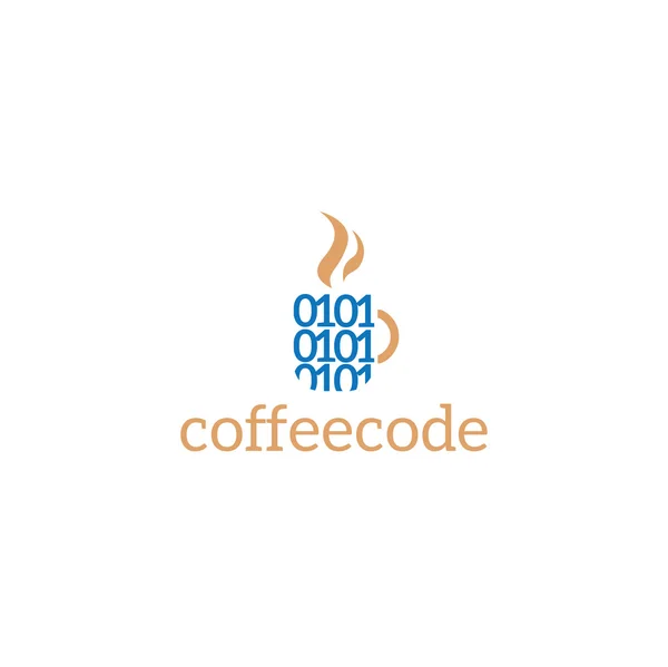 Logo mall kodning företag — Stock vektor