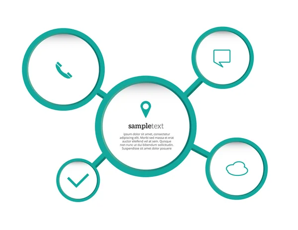 Modelo de relatório infográfico vetorial e ícones — Vetor de Stock