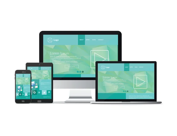 duyarlı cihazlar Web sitesi şablonu