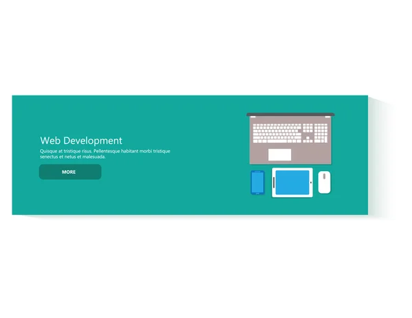 Web development coding website banner — Stock Vector