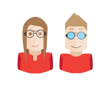 Dizi avatarları hipsters, geek