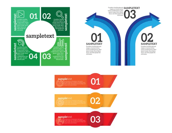 Infografía vector elementos conjunto — Vector de stock