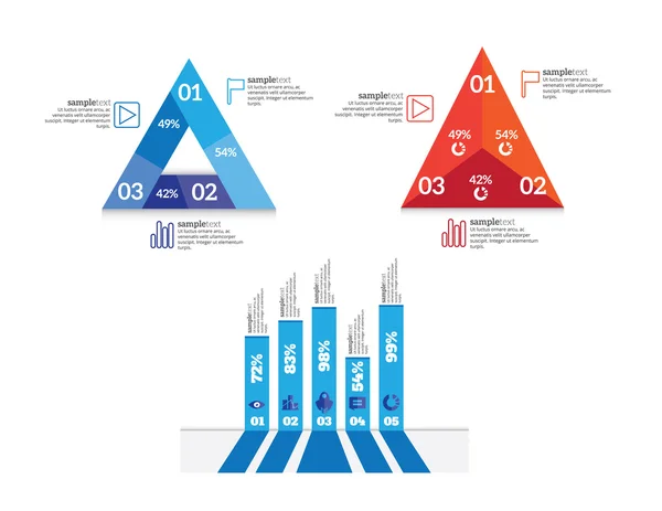 Conjunto de elementos vetoriais infográficos — Vetor de Stock