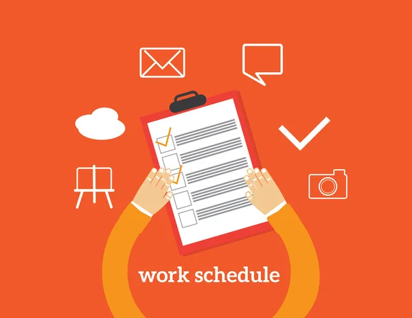 Work schedule illustration — Stock Vector