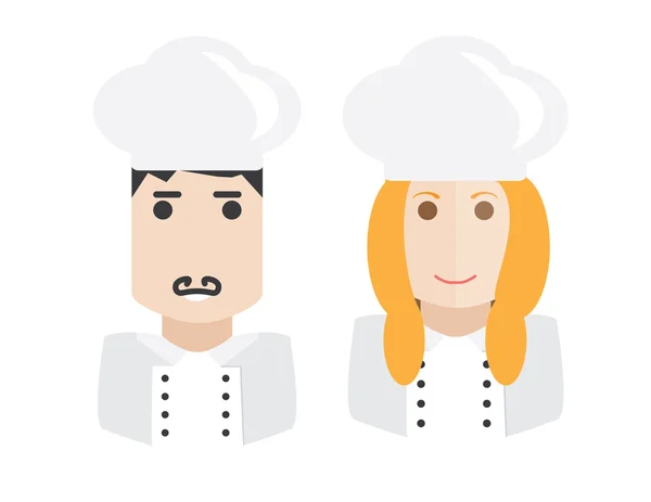 Cozinhar avatares conjunto —  Vetores de Stock