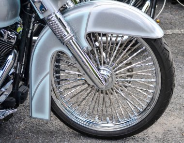 Motosiklet parçalarının durgun yaşamı.