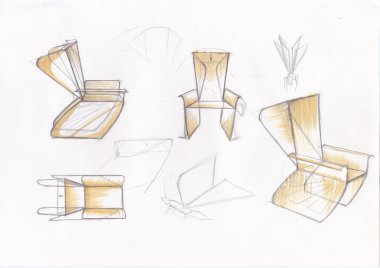 Tasarım sandalye kavramsal grafiği