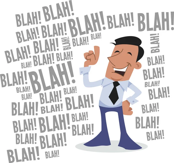 Blah! blah! blah! corporate character — Stock Vector