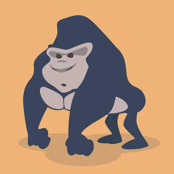 Gorila bonito e forte — Vetor de Stock
