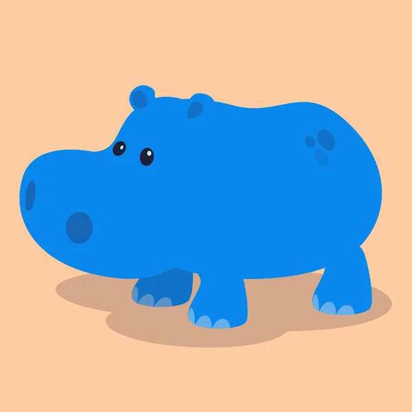 Schattig en sterke hippo — Stockvector