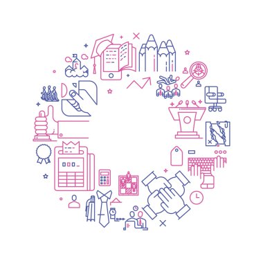 Vektör iş resimde lineer tarzda