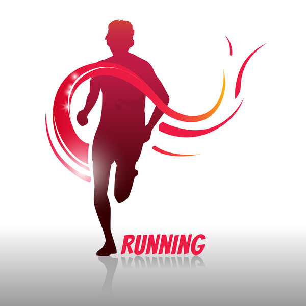 Running man logo and symbol
