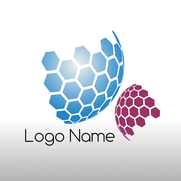 Símbolo para el logotipo o la plantilla de tecnología — Vector de stock