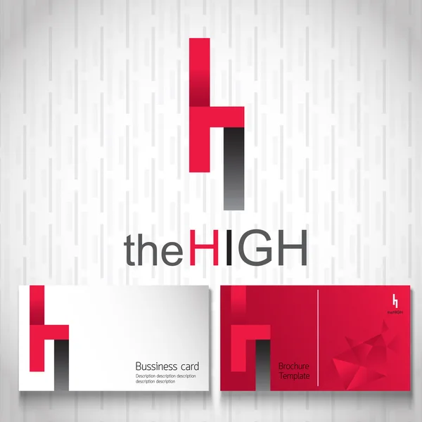 El nombre del diseño del logotipo es The High — Vector de stock