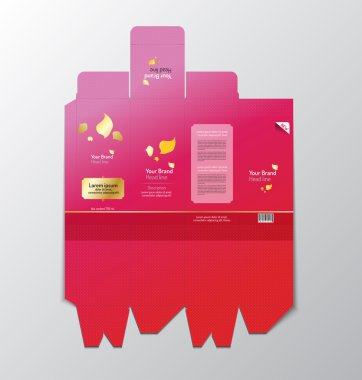 İçin ambalaj kutusu desen tasarım. 