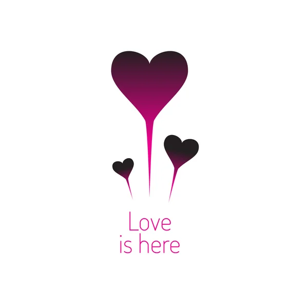 Symbool harten aanwijsapparaat ontwerp. roze en grijze kleuren — Stockvector