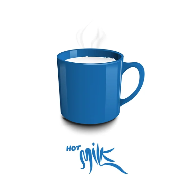 Una taza de café. taza de té. taza azul. taza de leche . — Vector de stock