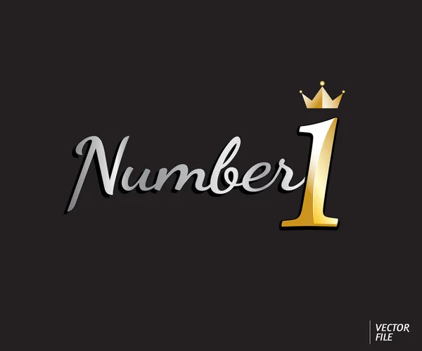 Number 1 logo design. suitable use for logo — Stock Vector