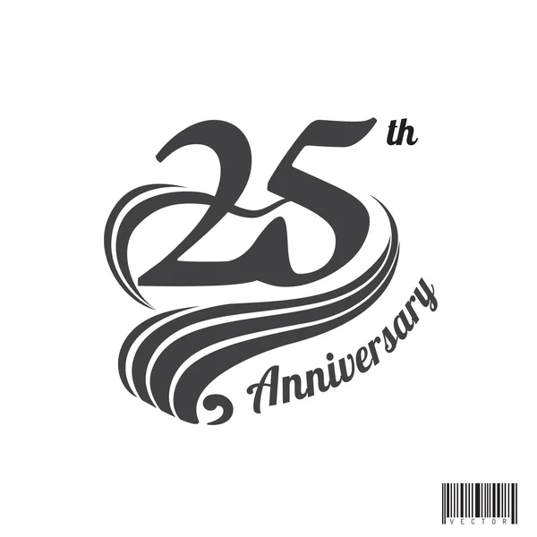 Logotipo 25 aniversario y diseño de símbolo — Archivo Imágenes Vectoriales