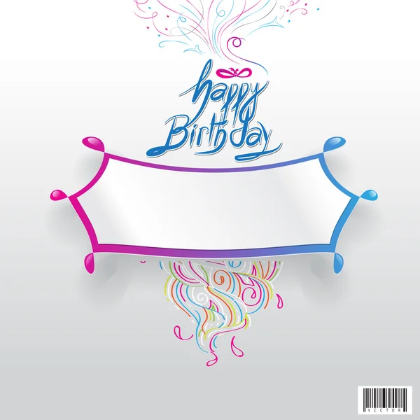 Happy birthday typography design with space for name — Stock Vector