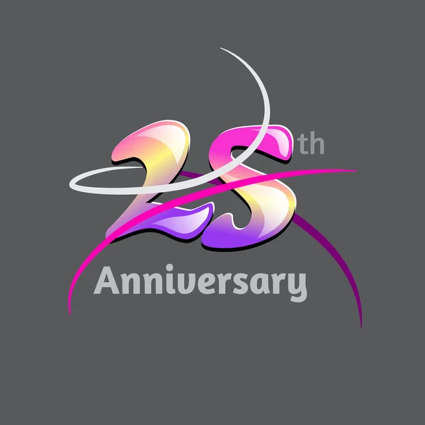 25 jarig jubileum logo en symbool ontwerpen — Stockvector