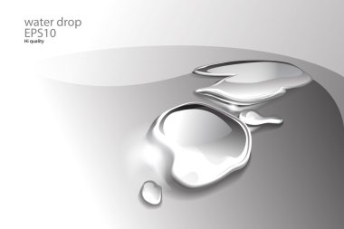 Su damla Merhaba kalite vektör çizim