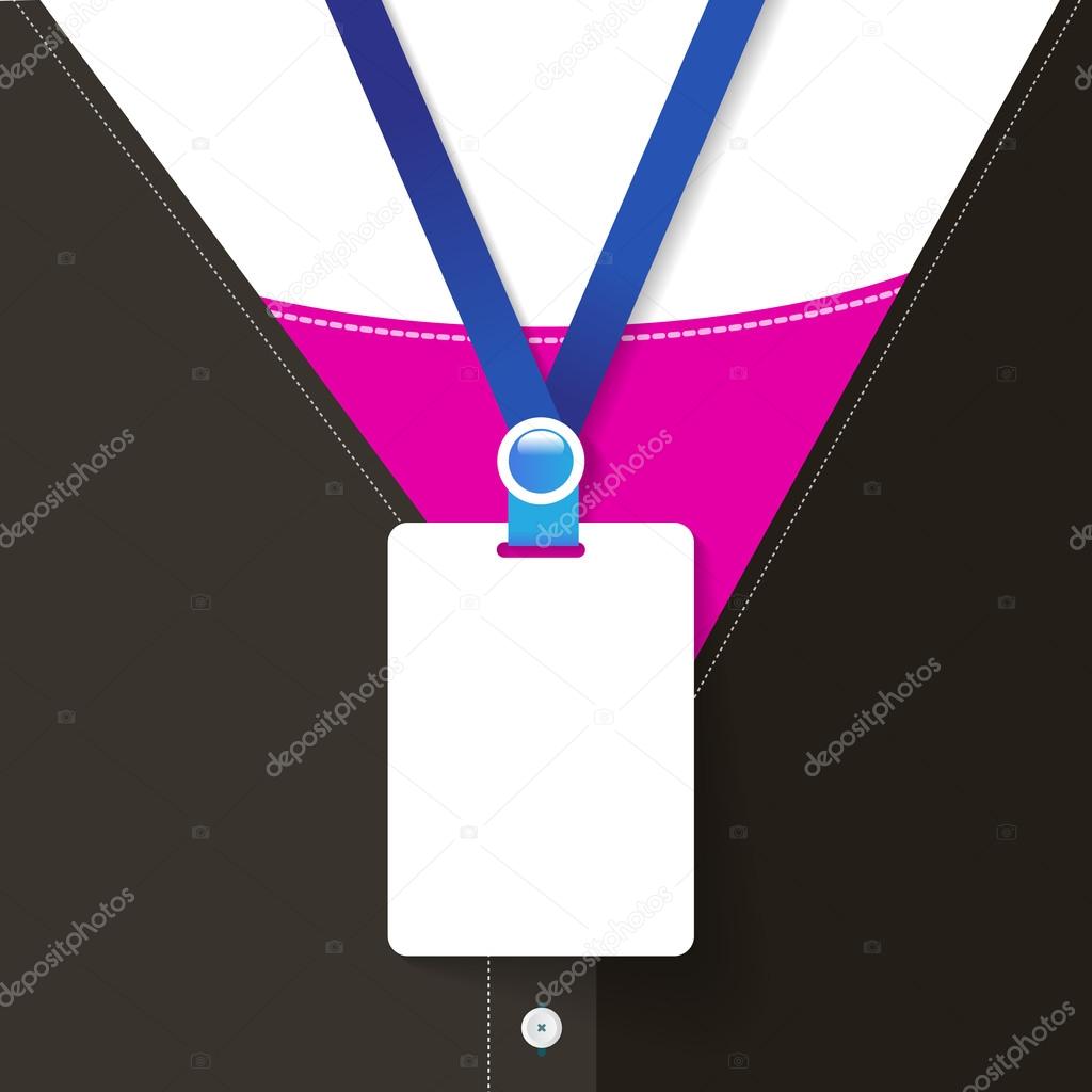 Blank name tag for put staff identification