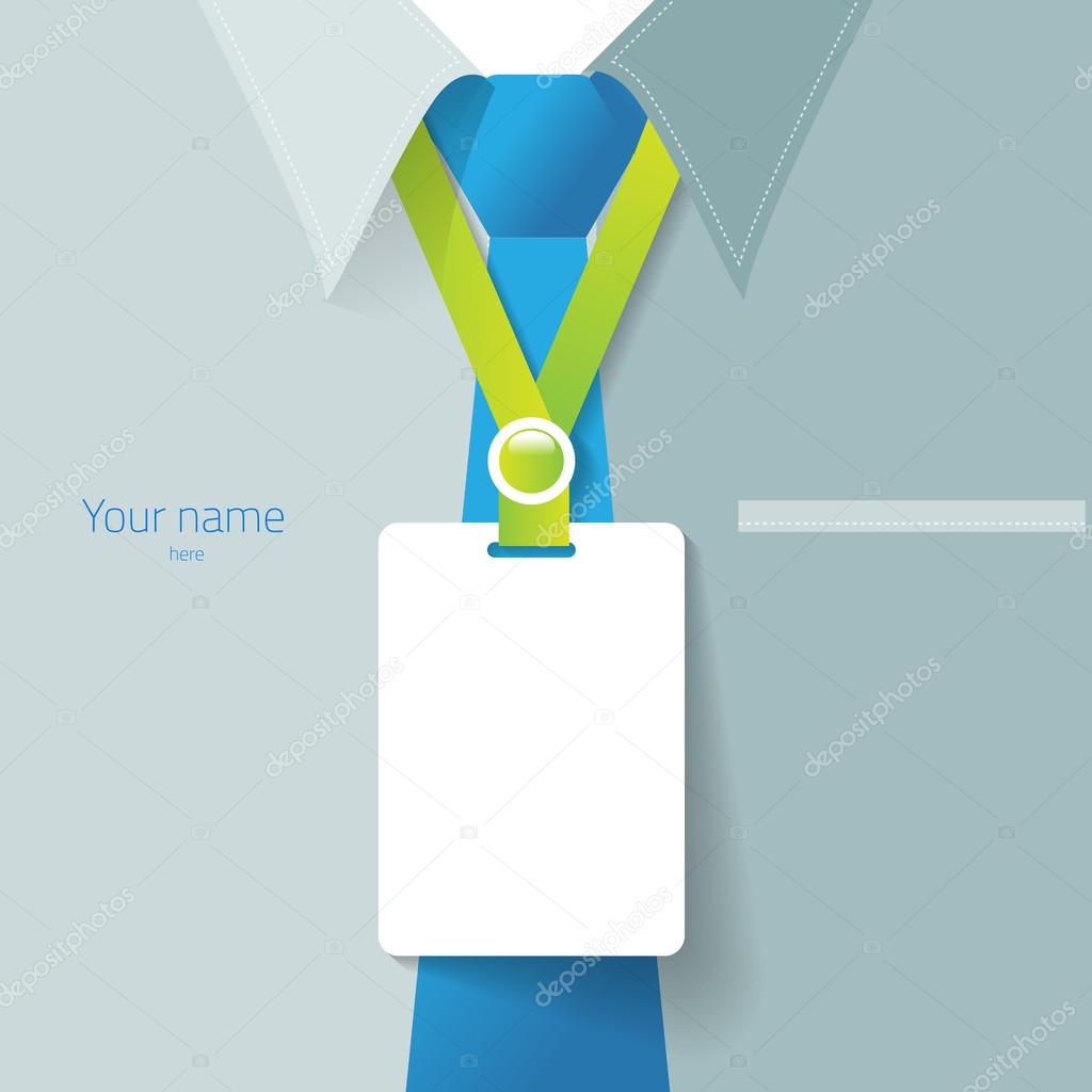 Blank name tag for put staff identification