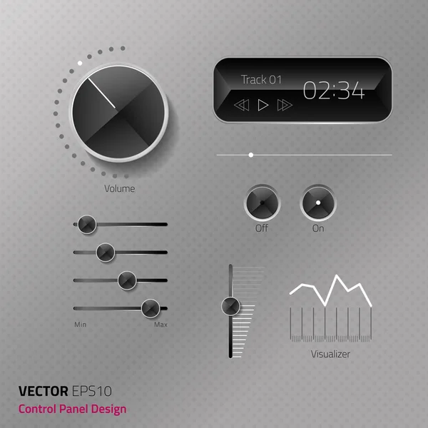 Painel de controle com conceito de luxo — Vetor de Stock